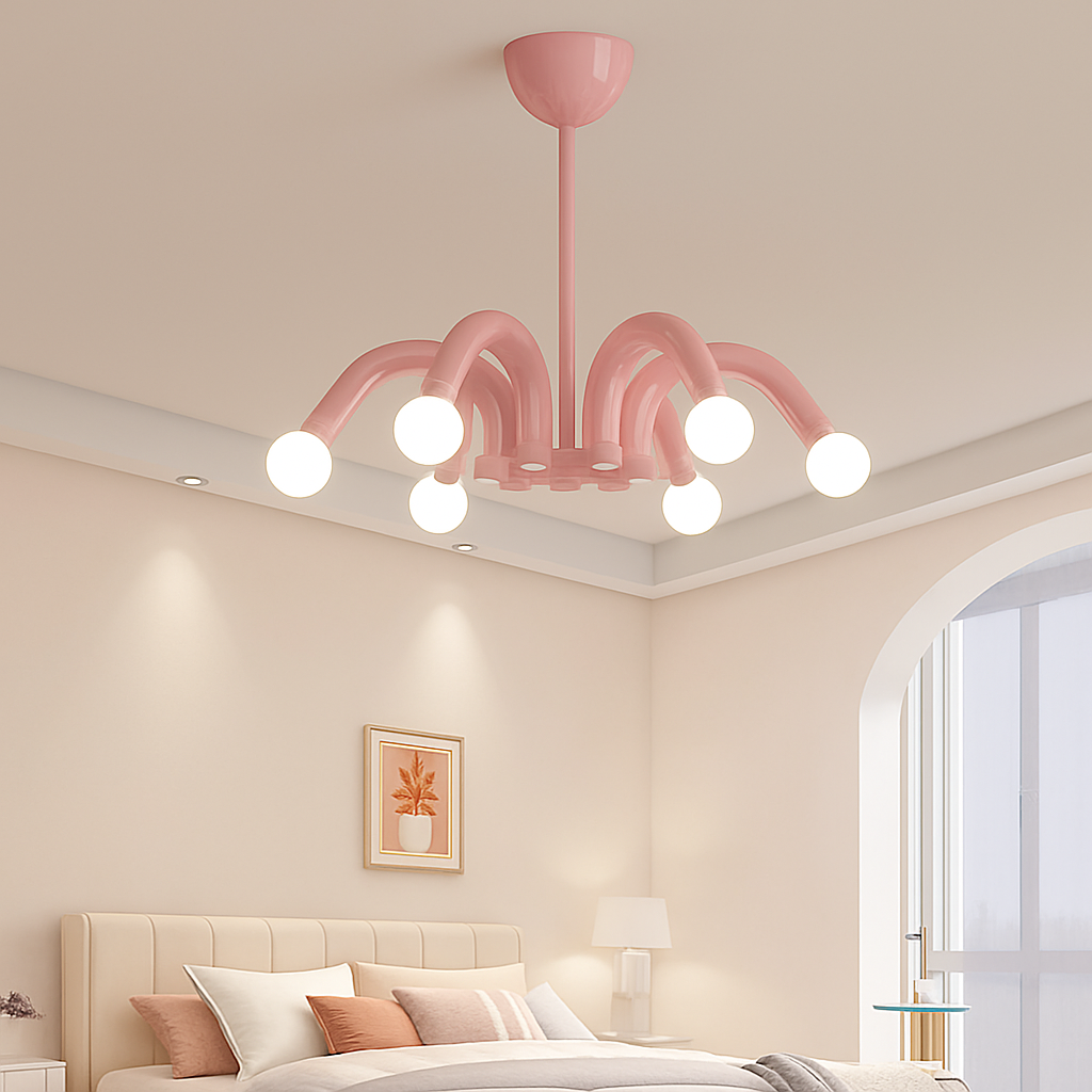 lustre métal art déco 	 disponible - vue 4 sur 8
