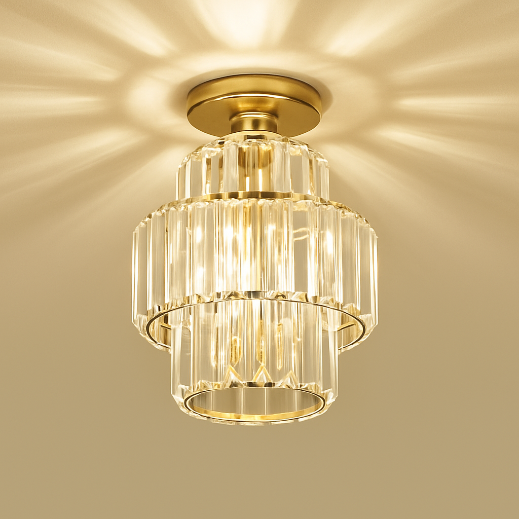 lustre minimaliste en or noir pour éclairage moderne