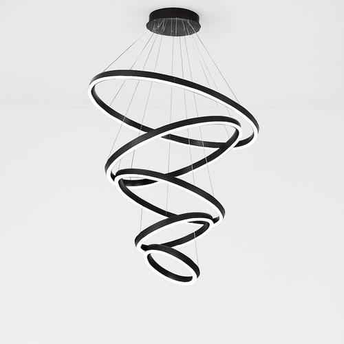 lustre moderne à anneaux ronds en led pour décoration intérieure