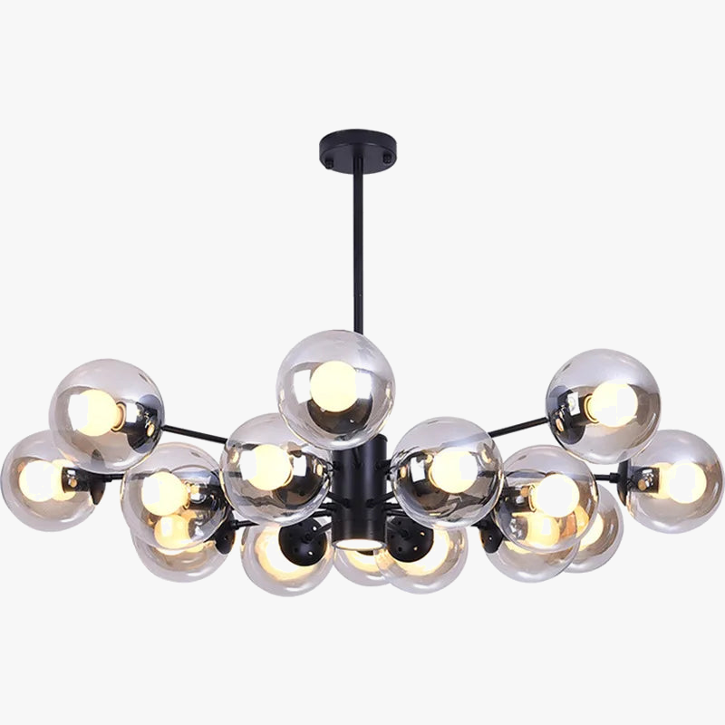 Lustre moderne design avec boule en verre magique haricot
