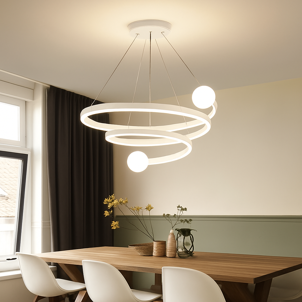 lustre moderne créatif en spirale pour décoration intérieure - vue 3 sur 15