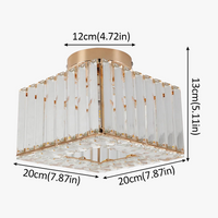 Plafonnier moderne en cristal avec led