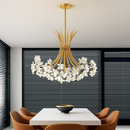 lustre moderne en cristal pissenlit éclairage design intérieur décoratif