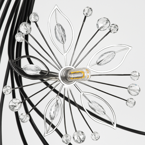 lustre moderne en cristal pissenlit éclairage design intérieur décoratif