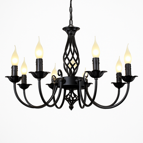 lustre moderne en fer forgé pour décoration intérieure élégante