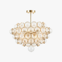 lustre moderne en verre doré design créatif et artistique