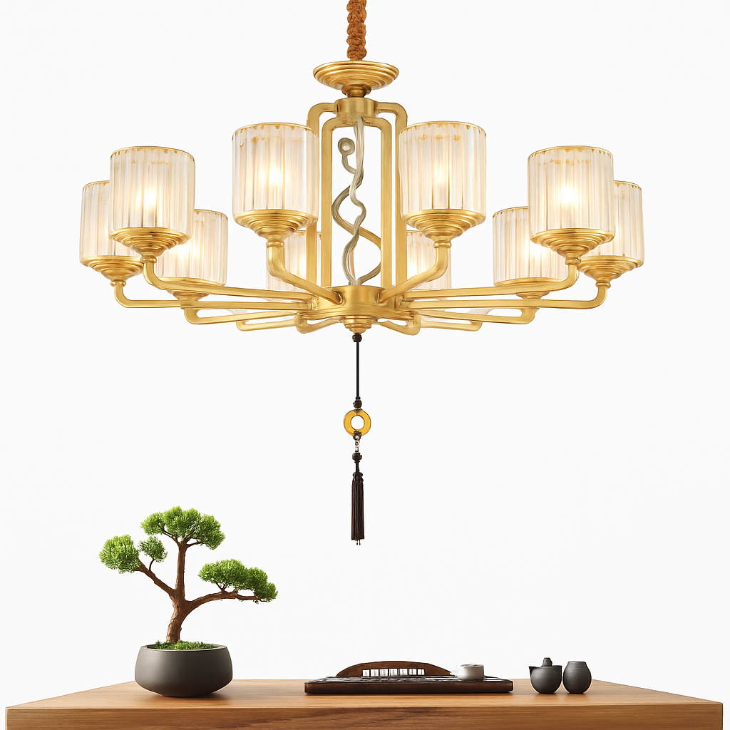 lustre moderne en verre pour décoration intérieure élégante - vue 5 sur 18