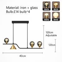 lustre moderne en verre pour restaurant et bar