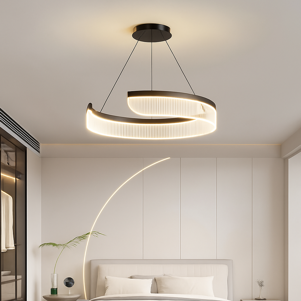 lustre moderne à led circulaire minimaliste nordique design