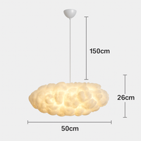 Moderner LED-Kronleuchter in schwebender Wolkenform für Restaurant