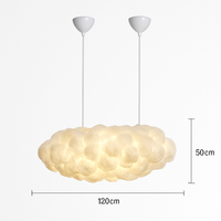 Moderner LED-Kronleuchter in schwebender Wolkenform für Restaurant