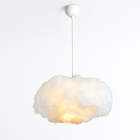 Moderner LED-Kronleuchter in schwebender Wolkenform für Restaurant