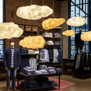 Moderner LED-Kronleuchter in schwebender Wolkenform für Restaurant