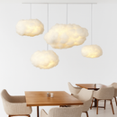Moderner LED-Kronleuchter in schwebender Wolkenform für Restaurant