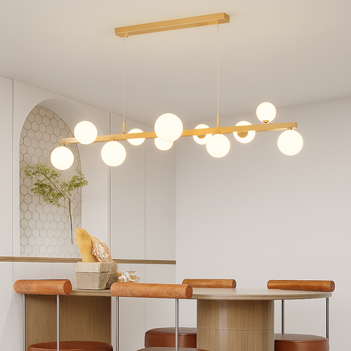 lustre moderne à led imitation fer et bois décoratif