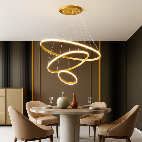 lustre moderne à LED pour décoration intérieure élégante