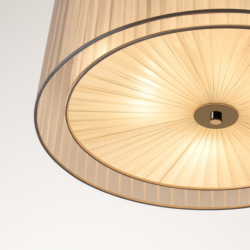 lustre moderne nordique en fer avec abat-jour en gaze