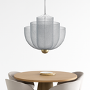 lustre nordique dimmable en grille métallique led géométrique