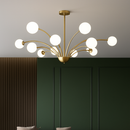 lustre nordique en cuivre et cristal design élégant et luxueux