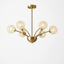 lustre nordique en cuivre et cristal design élégant et luxueux