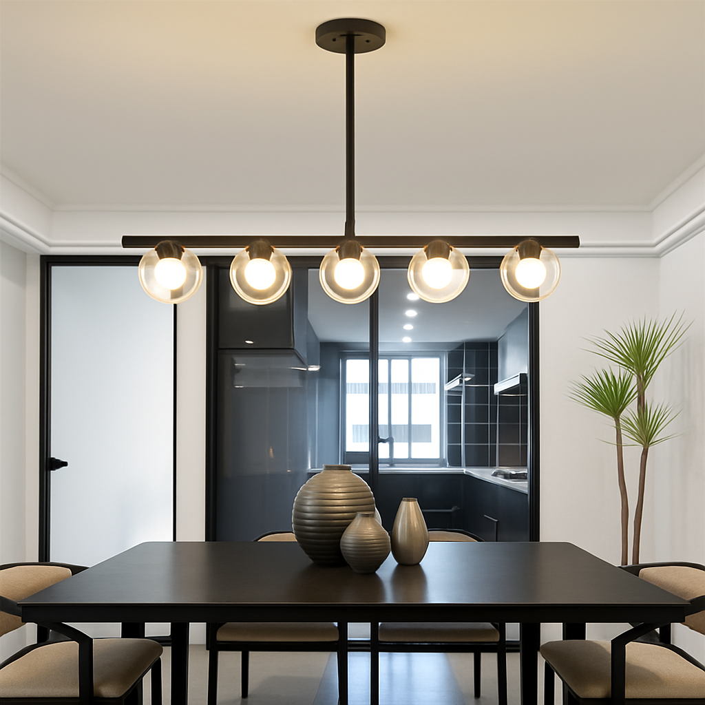 lustre nordique en verre pour éclairage intérieur moderne - vue 2 sur 19