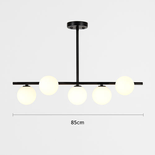lustre nordique en verre pour éclairage intérieur moderne
