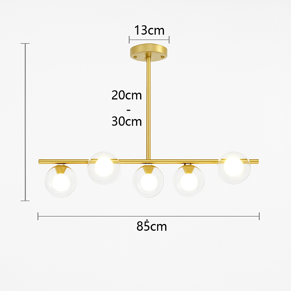 lustre nordique en verre pour éclairage intérieur moderne - vue 15 sur 19
