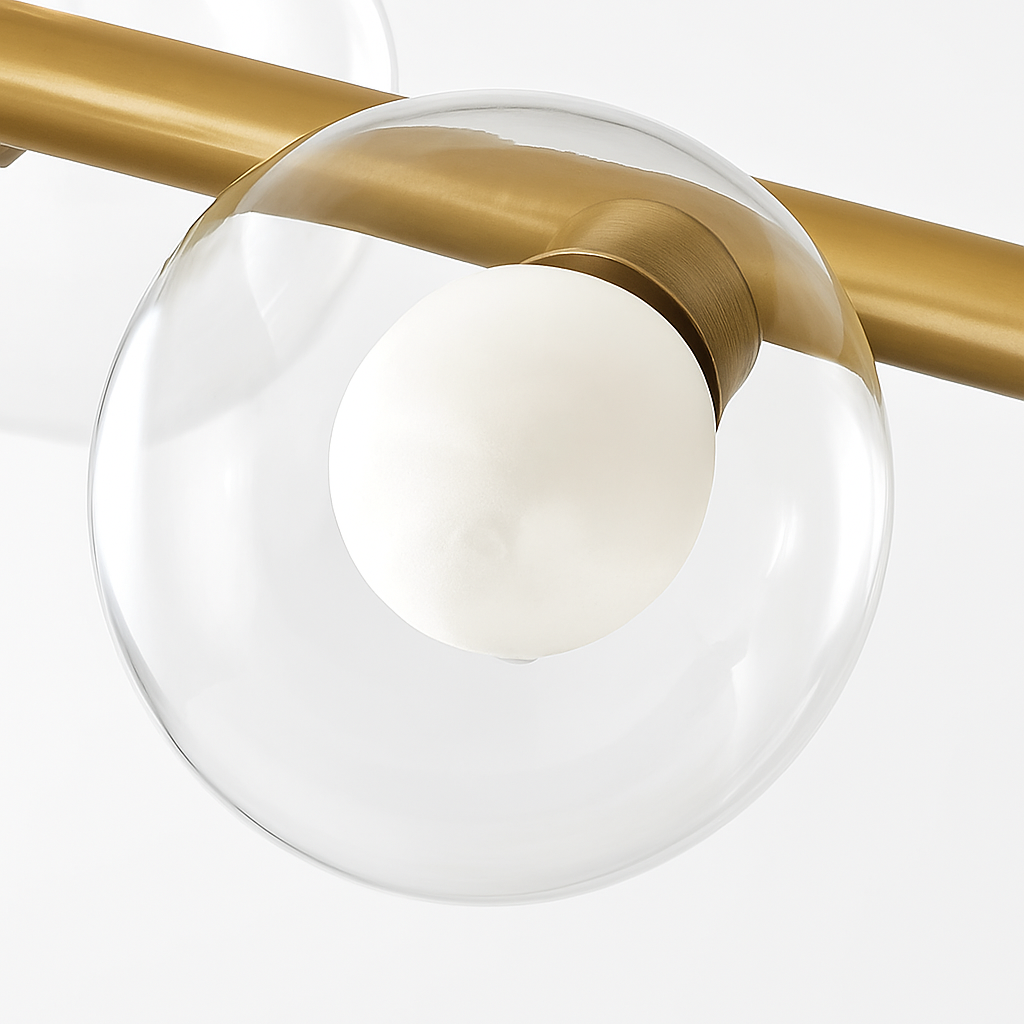 lustre nordique en verre pour éclairage intérieur moderne - vue 7 sur 19