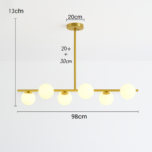 lustre nordique en verre pour éclairage intérieur moderne