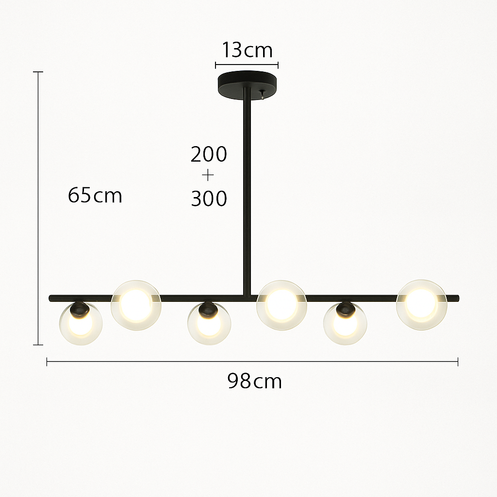 lustre nordique en verre pour éclairage intérieur moderne - vue 9 sur 19