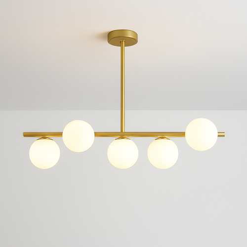 lustre nordique en verre pour éclairage intérieur moderne