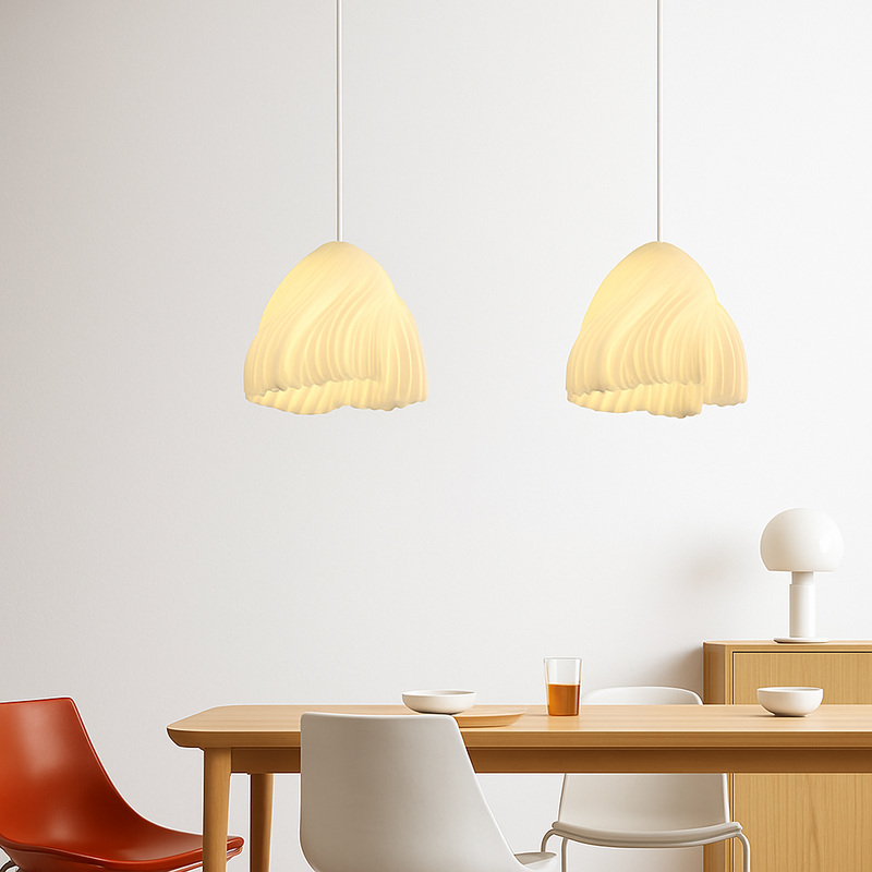 lustre nordique à fleurs imprimées 3d pour restaurant et bar