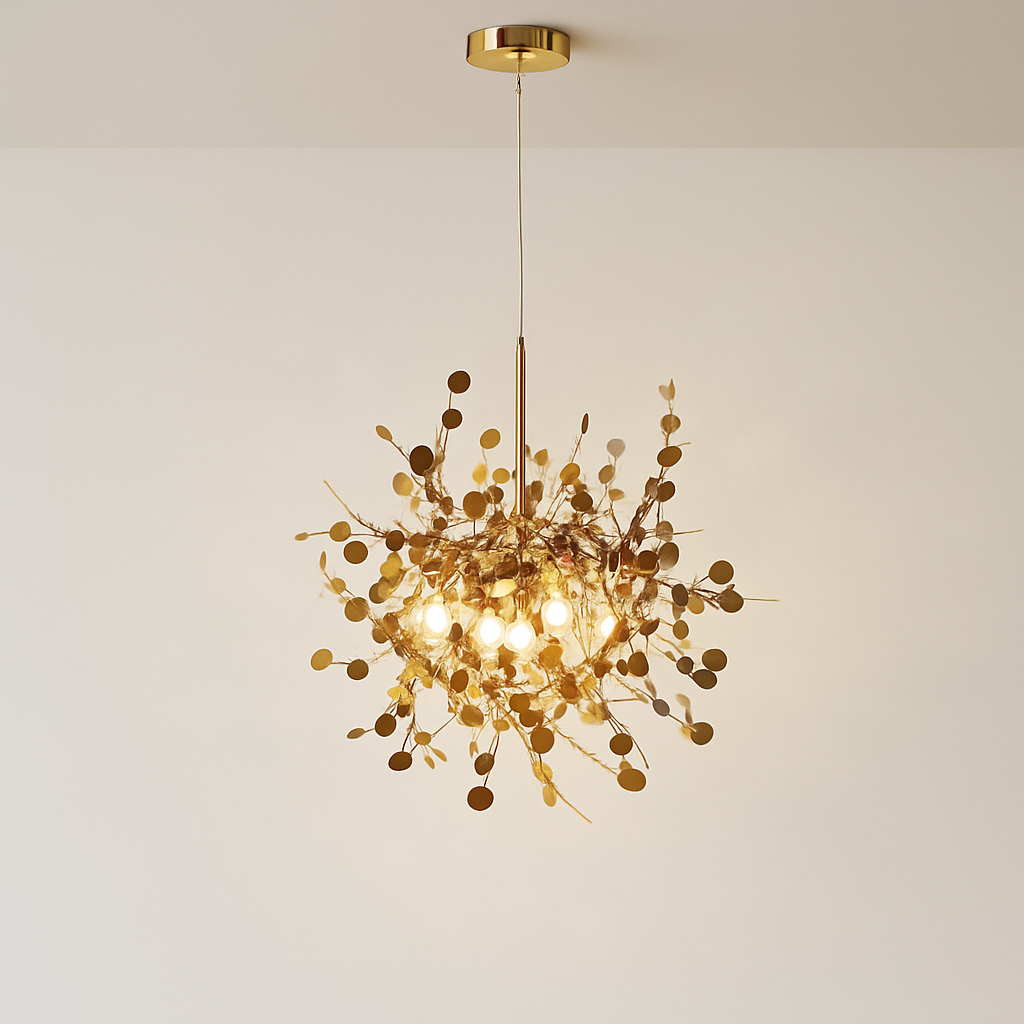 lustre nordique moderne avec lumières led pour décoration intérieure - vue 2 sur 18