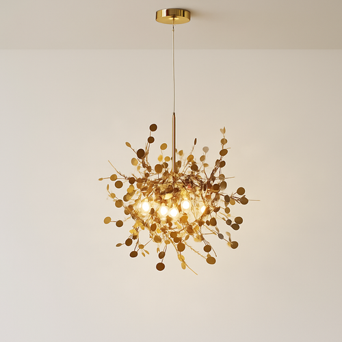 lustre nordique moderne avec lumières led pour décoration intérieure