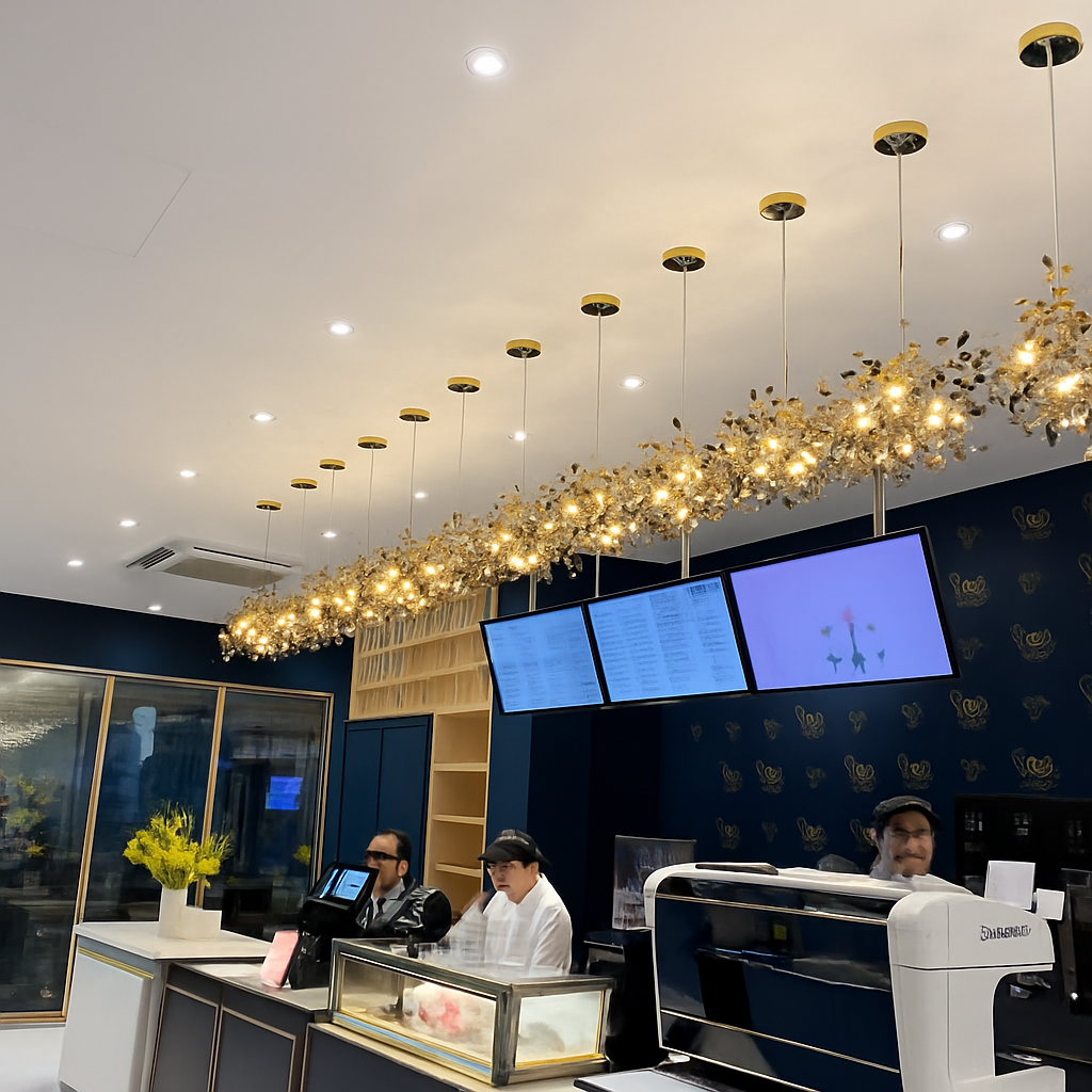 lustre nordique moderne avec lumières led pour décoration intérieure - vue 6 sur 18