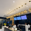 lustre nordique moderne avec lumières led pour décoration intérieure