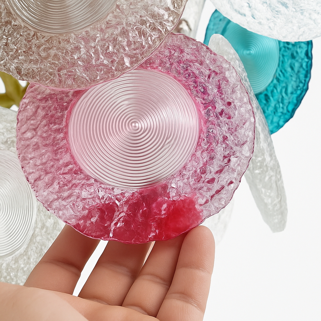lustre postmoderne en fer et verre coloré design élégant pour éclairage intérieur - vue 6 sur 6