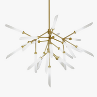 lustre postmoderne simple en forme de branche avec led luminaria
