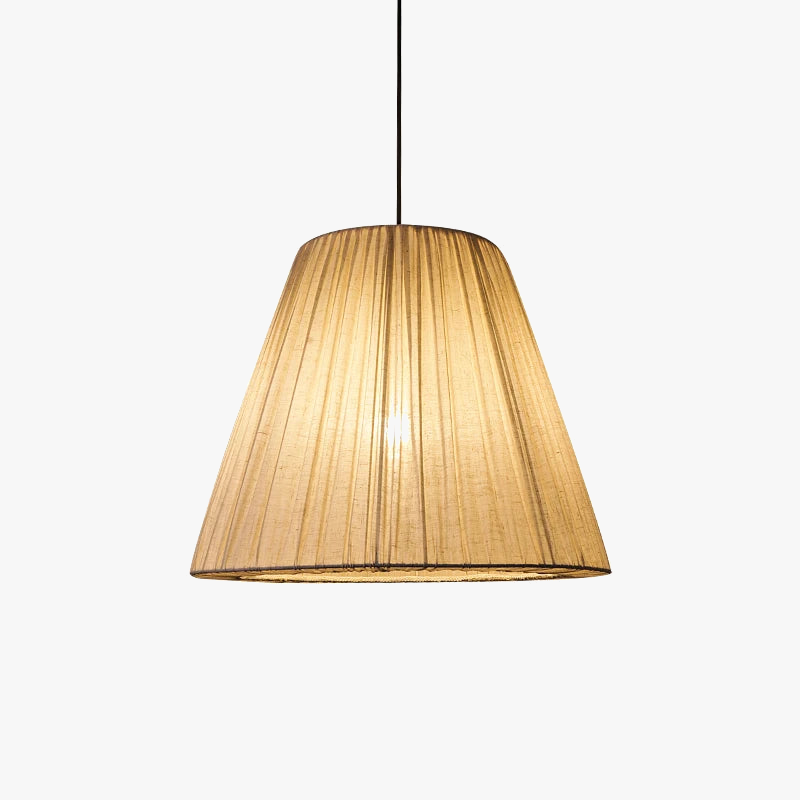 Lustre rétro en tissu d'art forme de baril pour décoration intérieure
