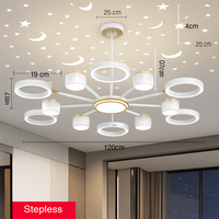 lustre romantique étoilé moderne 6 lumières créatif