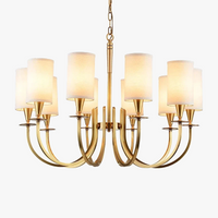 lustre rural américain nordique en cuivre