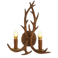 lustre rustique en bois de cerf pour décoration industrielle