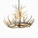 lustre rustique en bois de cerf pour décoration industrielle