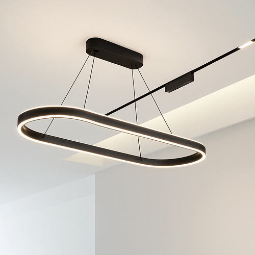lustre Simple blanc Long moderne LED salon salle à manger chambre Hall décor appareil ménager éclairage intérieur