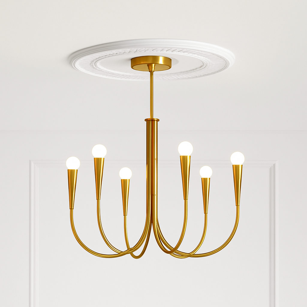 lustre suspendu en forme de bougie style français décoratif intérieur - vue 2 sur 14