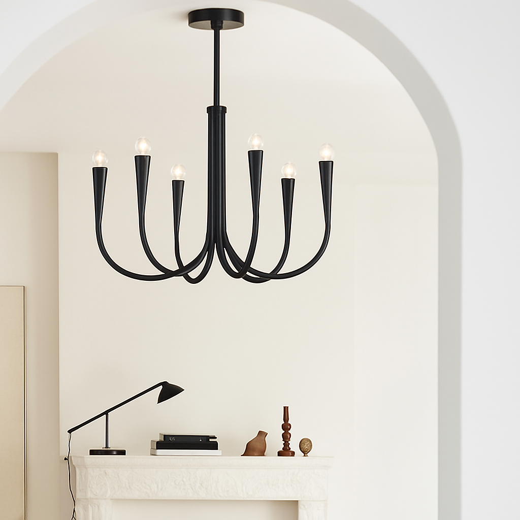 lustre suspendu en forme de bougie style français décoratif intérieur - vue 6 sur 14