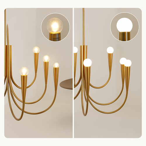 lustre suspendu en forme de bougie style français décoratif intérieur