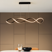 LED-Kronleuchter im nordischen Spiral-Design, dimmbar