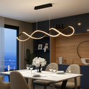 LED-Kronleuchter im nordischen Spiral-Design, dimmbar