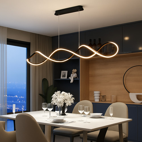LED-Kronleuchter im nordischen Spiral-Design, dimmbar - vue 4 sur 6